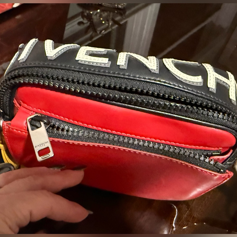 Givenchy Black and Red Belt Bag